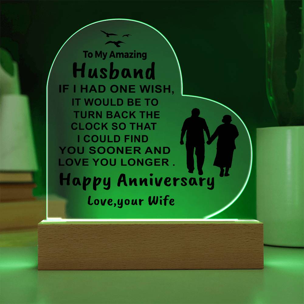 Anniversary Gift For Your Loved Ones - Acrylic Heart Plaque
