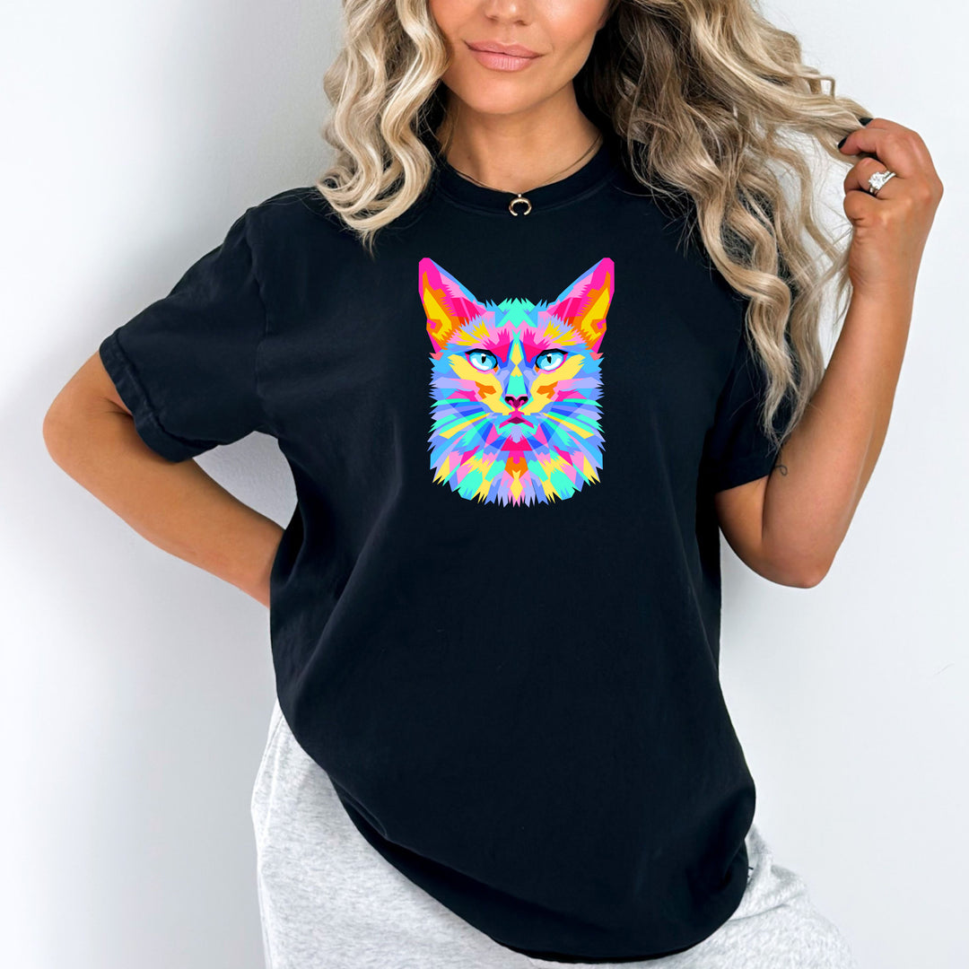 Colorful Bright Cat-Unisex T-Shirt