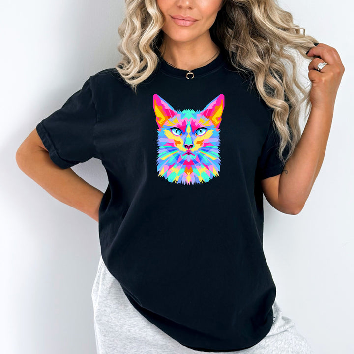 Colorful Bright Cat-Unisex T-Shirt