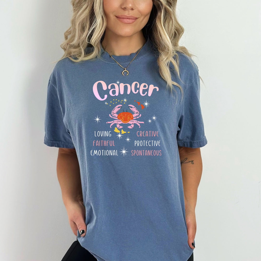 Cancer (Loving Faithful Emotional) - Zodiac Bella Canvas