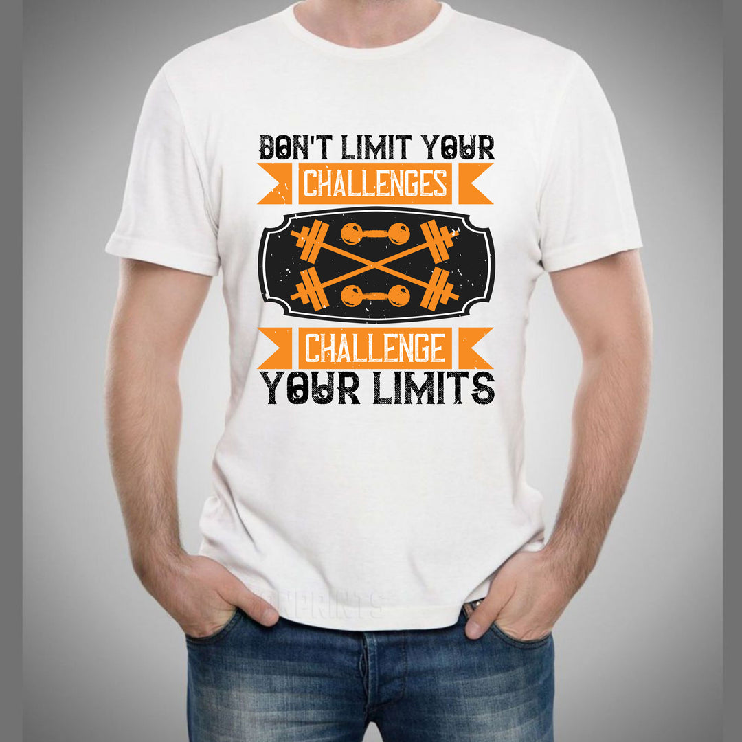 "DON'T LIMIT YOUR CHALLENGES"-Men Tee