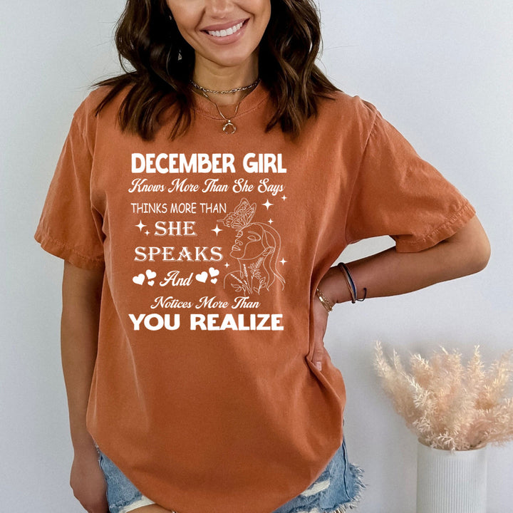 December Girl Notice More Than You Realize - Bella Canvas