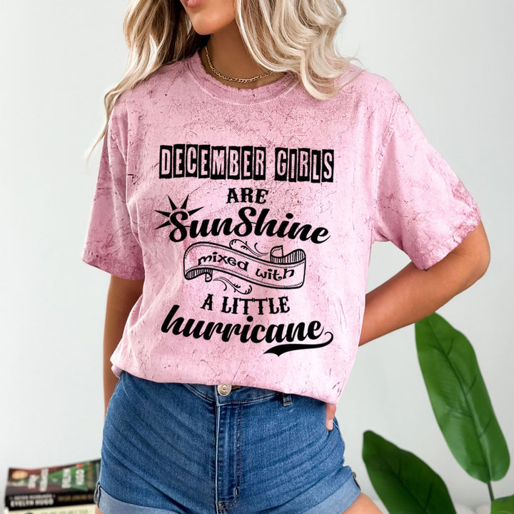 December Girls Are Sunshine - Unisex Tie-Dye Colorblast T-Shirt