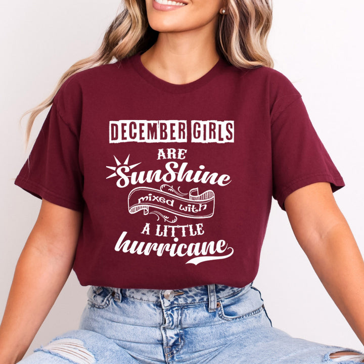 DECEMBER GIRLS ARE SUNSHINE - Bella Canvas Super Soft Cotton