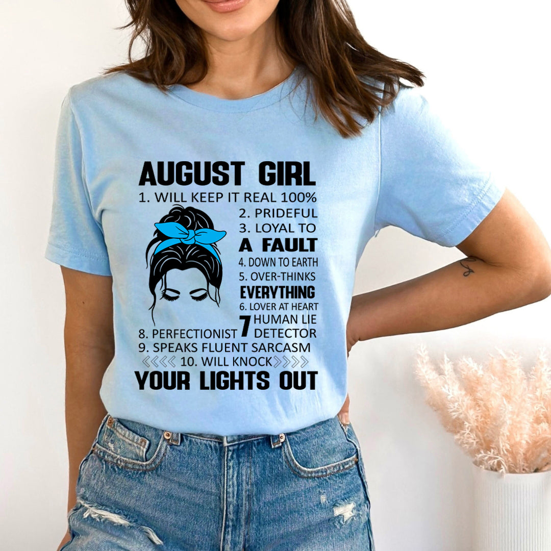 August Girl (Speaks Fluent Sarcasm) - Bella Canvas