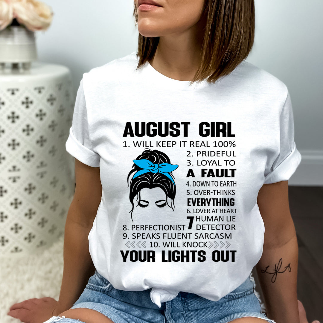 August Girl (Speaks Fluent Sarcasm) - Bella Canvas
