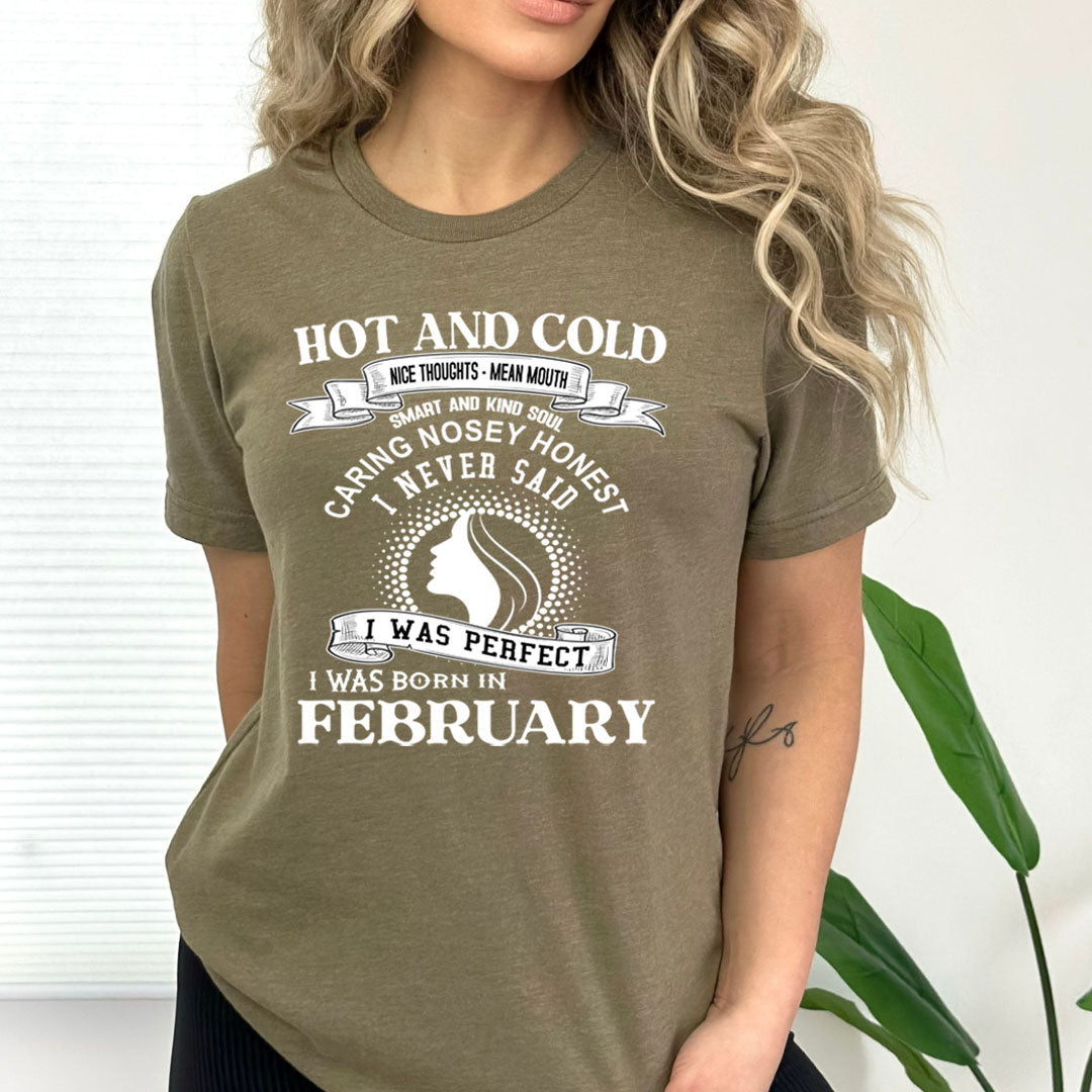 Hot And Cold February Girl- Bella Canvas