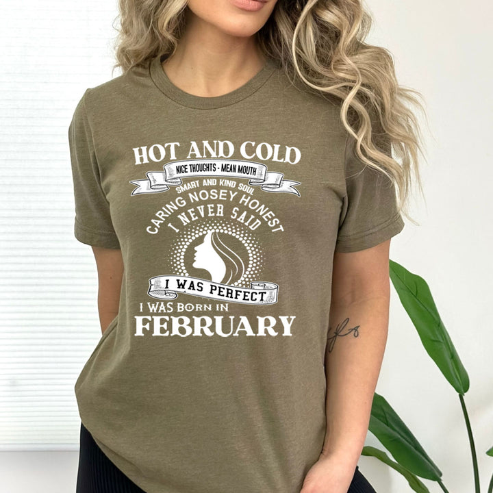 Hot And Cold February Girl- Bella Canvas