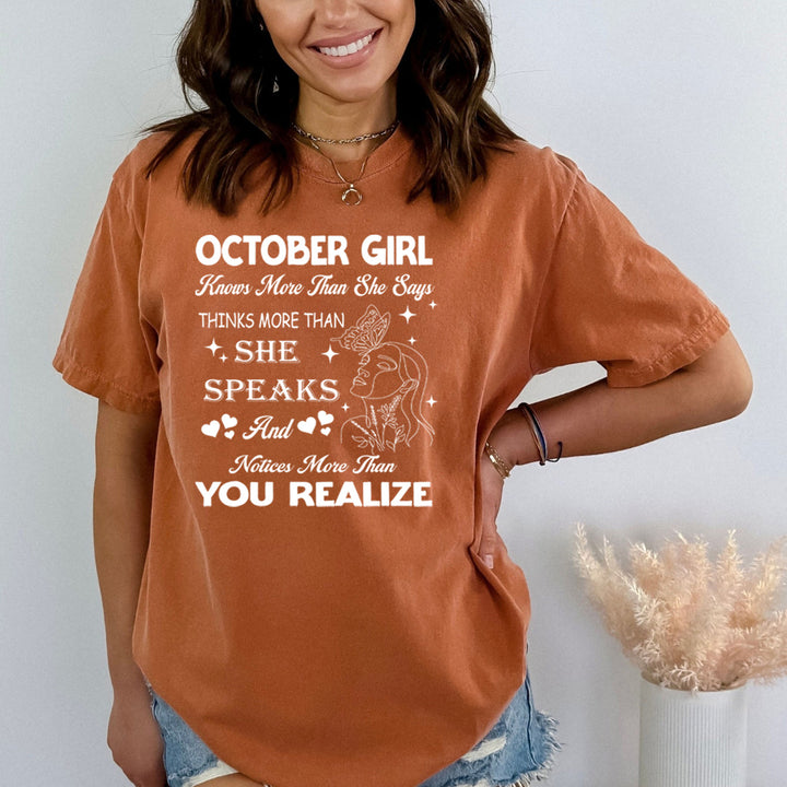 October Girl Notice More Than You Realize - Bella Canvas