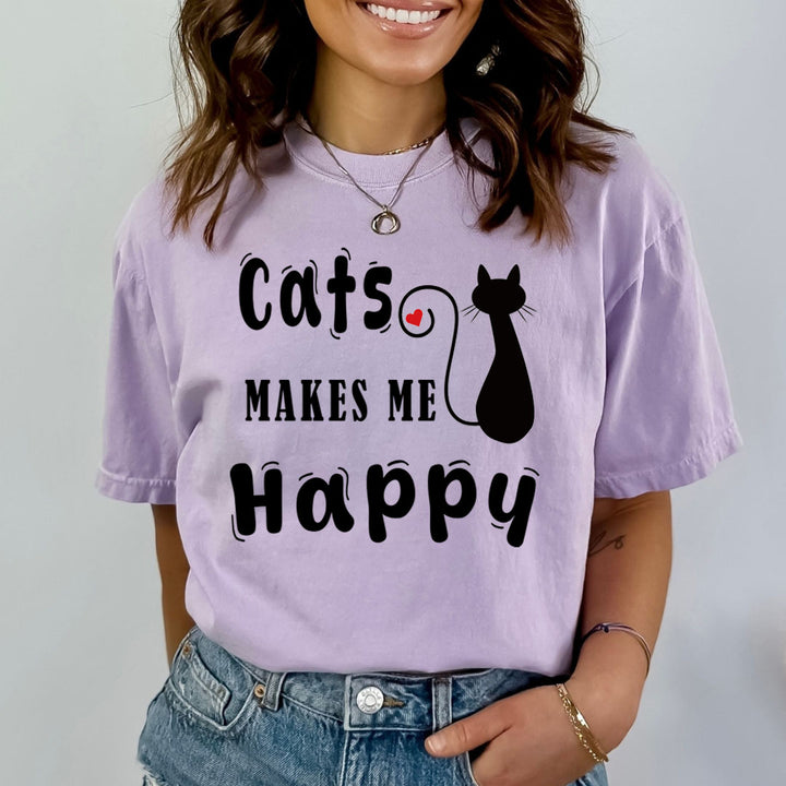 Cats Makes Me Happy - Bella canvas