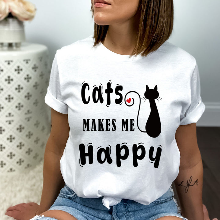 Cats Makes Me Happy - Bella canvas