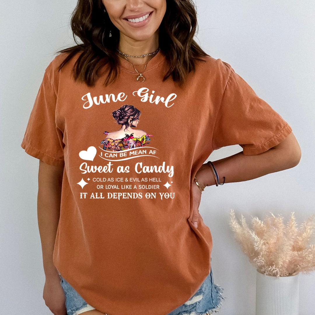June Girl Sweet As Candy - Bella Canvas