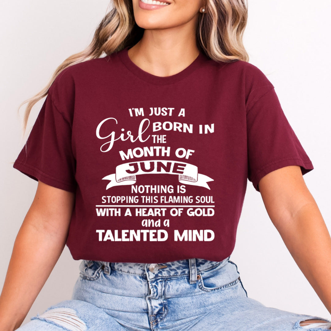 June Girl With A Heart Of Gold - Bella Canvas