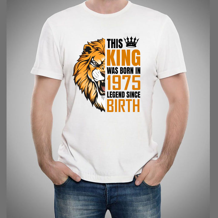 "The King Was Born" (Choose your Year 1971 to 1980) Men's Tee