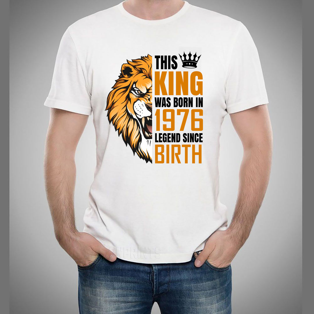 "The King Was Born" (Choose your Year 1971 to 1980) Men's Tee