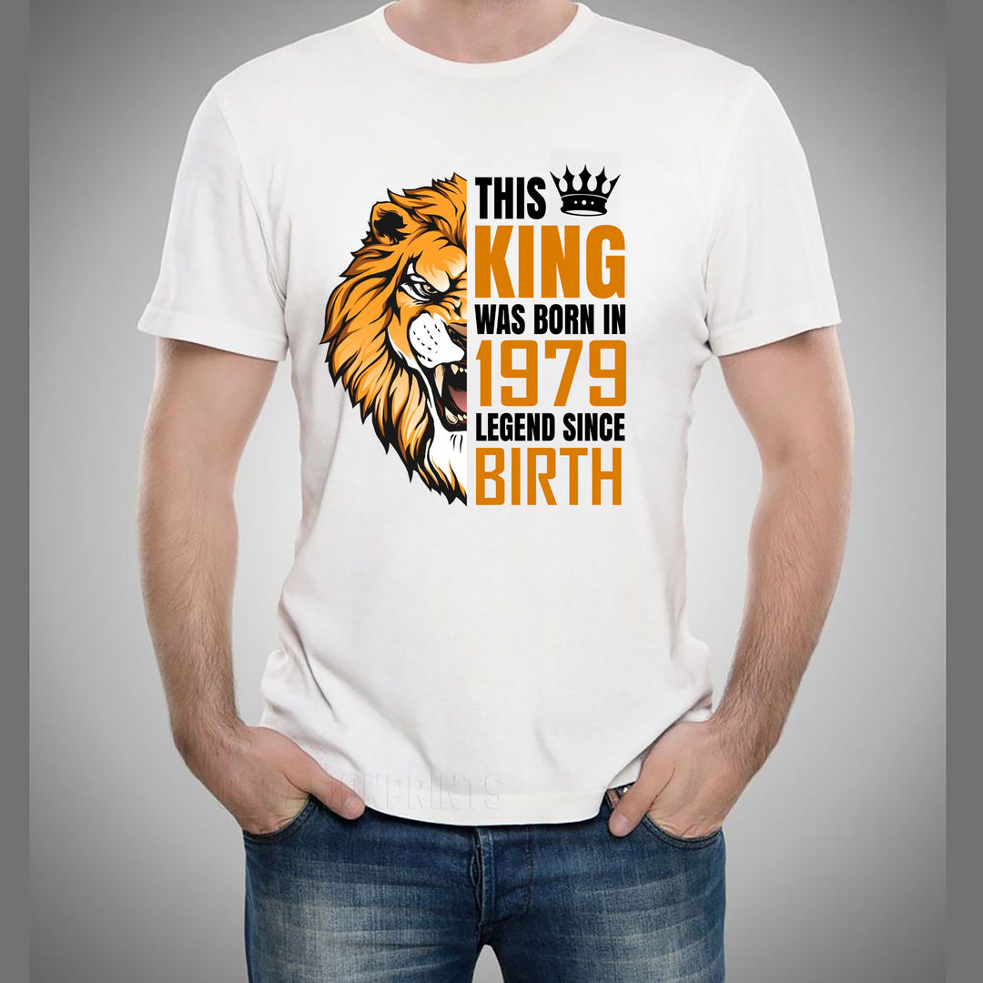 "The King Was Born" (Choose your Year 1971 to 1980) Men's Tee