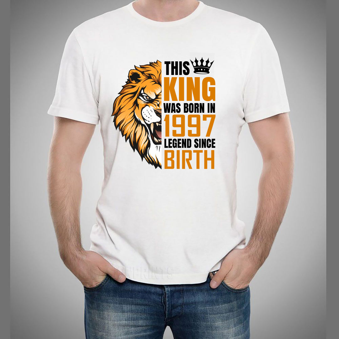 "The King Was Born" (Choose your Year 1991 to 2000) Men's Tee