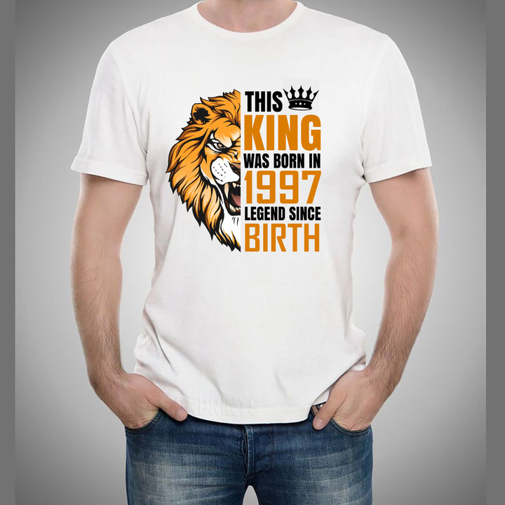 "The King Was Born" (Choose your Year 1991 to 2000) Men's Tee