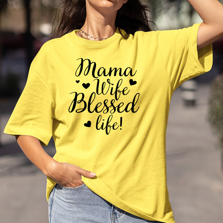 Mama Wife Blessed Life - Bella Canvas