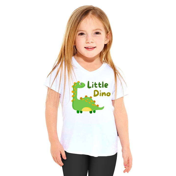 Green Cute Dino Cartoon - Kids tee