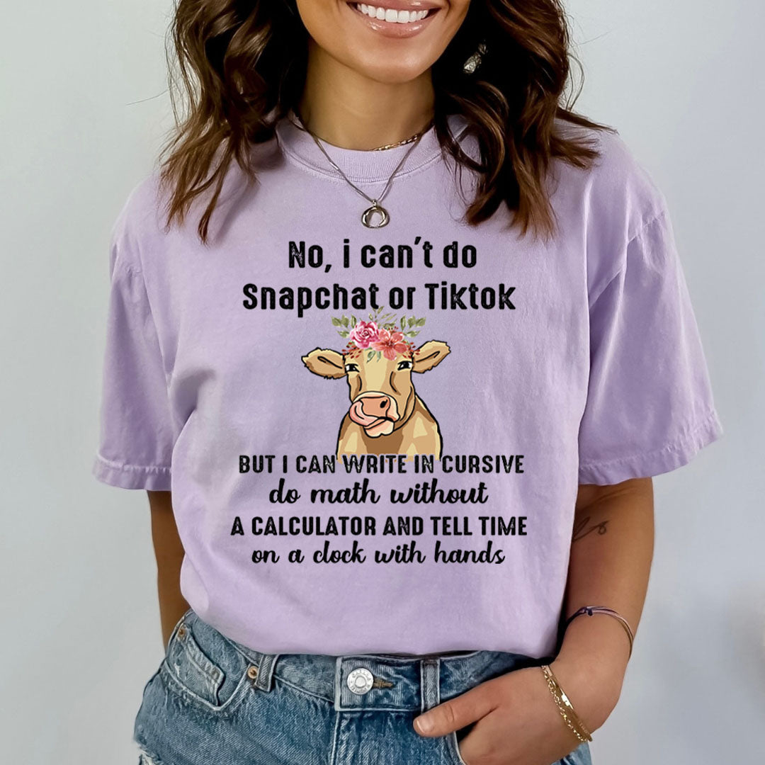 I Can't Do Snapchat Or TikTok - Bella canvas