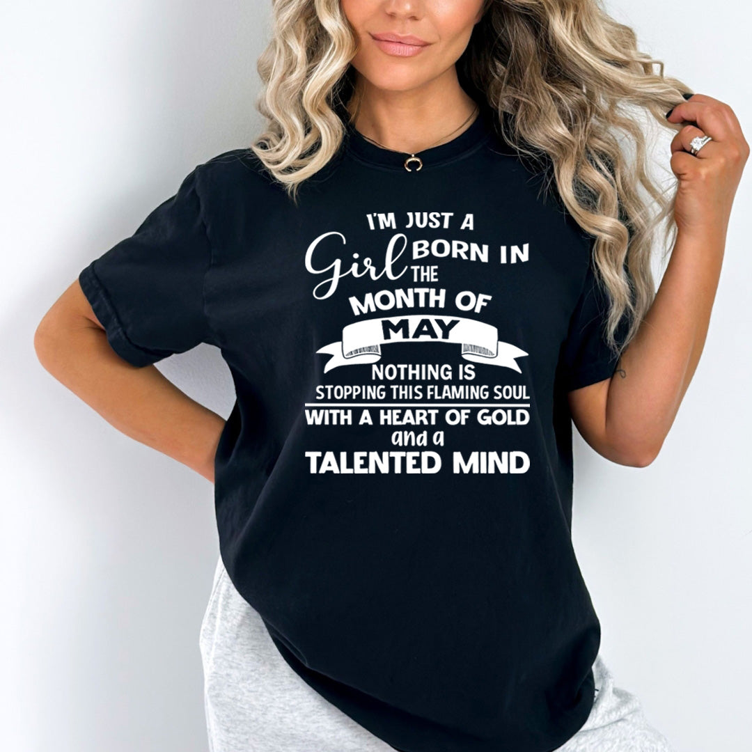 May Girl With A Heart Of Gold - Bella Canvas