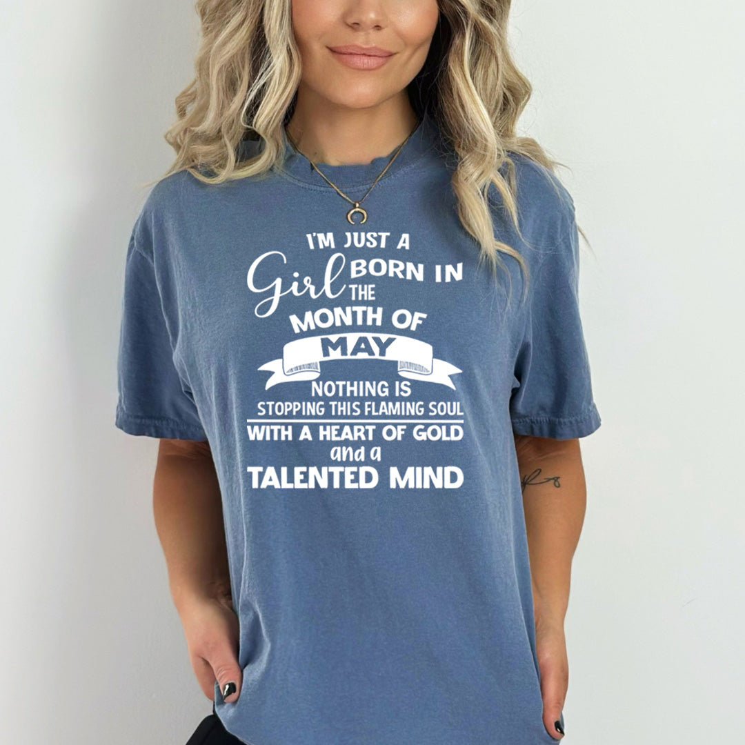 May Girl With A Heart Of Gold - Bella Canvas