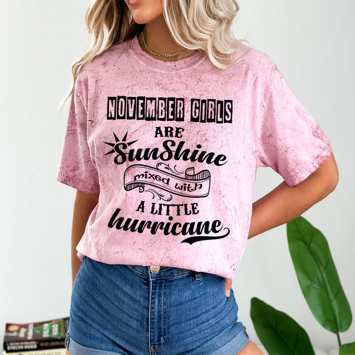 November Girls Are Sunshine - Unisex Tie-Dye Colorblast T-Shirt