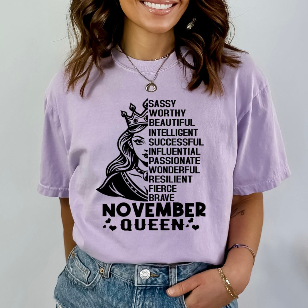 November Queen Worthy And Beautiful - Bella Canvas