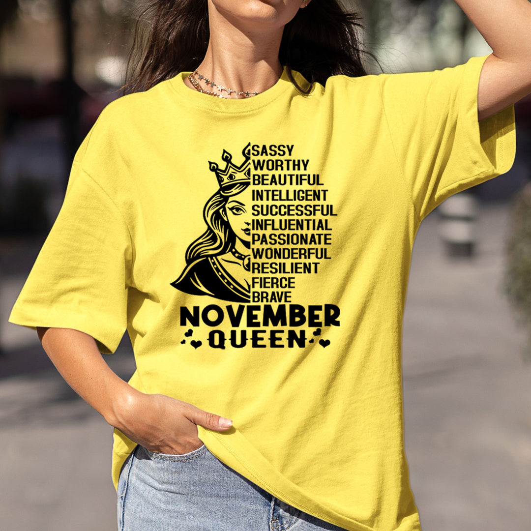 November Queen Worthy And Beautiful - Bella Canvas