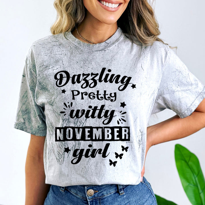 Dazzling Pretty Witty(November Girl) - Unisex Tie-Dye Colorblast T-Shirt