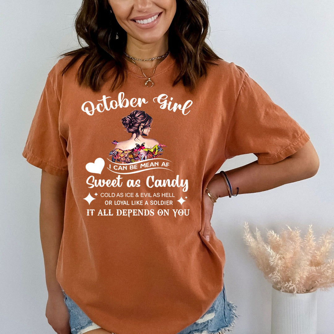 October Girl Sweet As Candy - Bella Canvas