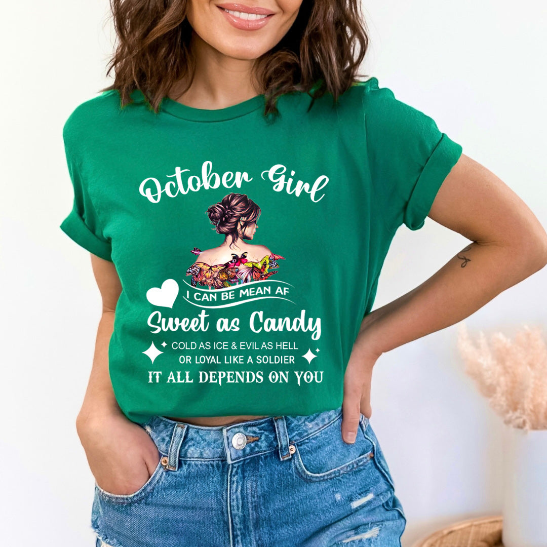 October Girl Sweet As Candy - Bella Canvas