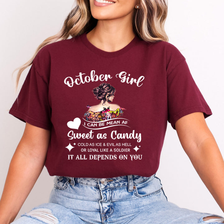 October Girl Sweet As Candy - Bella Canvas