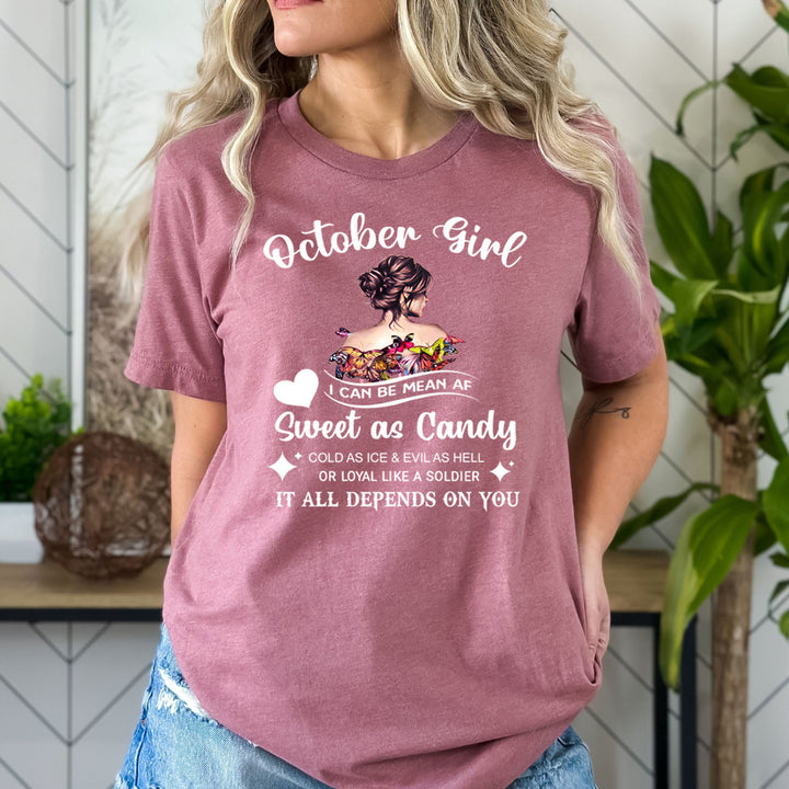 October Girl Sweet As Candy - Bella Canvas