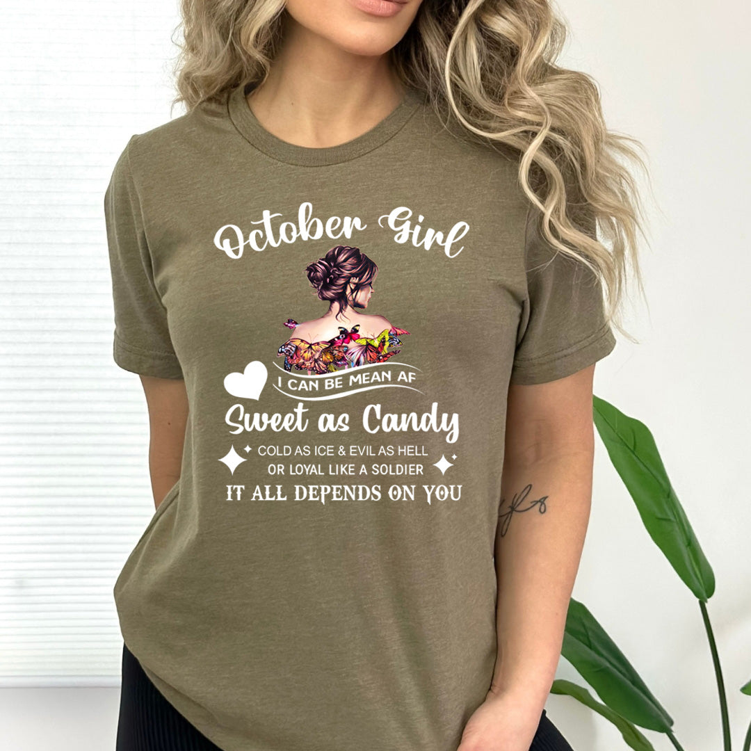 October Girl Sweet As Candy - Bella Canvas