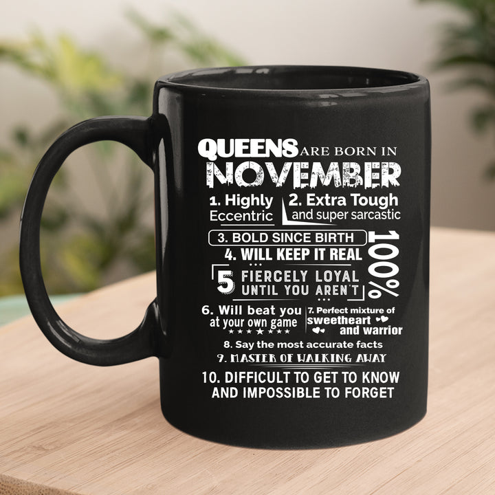 QUEENS ARE BORN IN NOVEMBER - BELLA CANVAS - Mauve