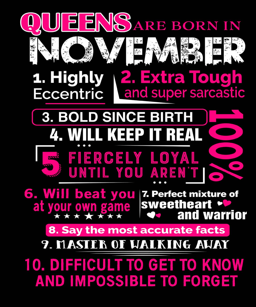 10 REASONS QUEENS ARE BORN IN NOVEMBER