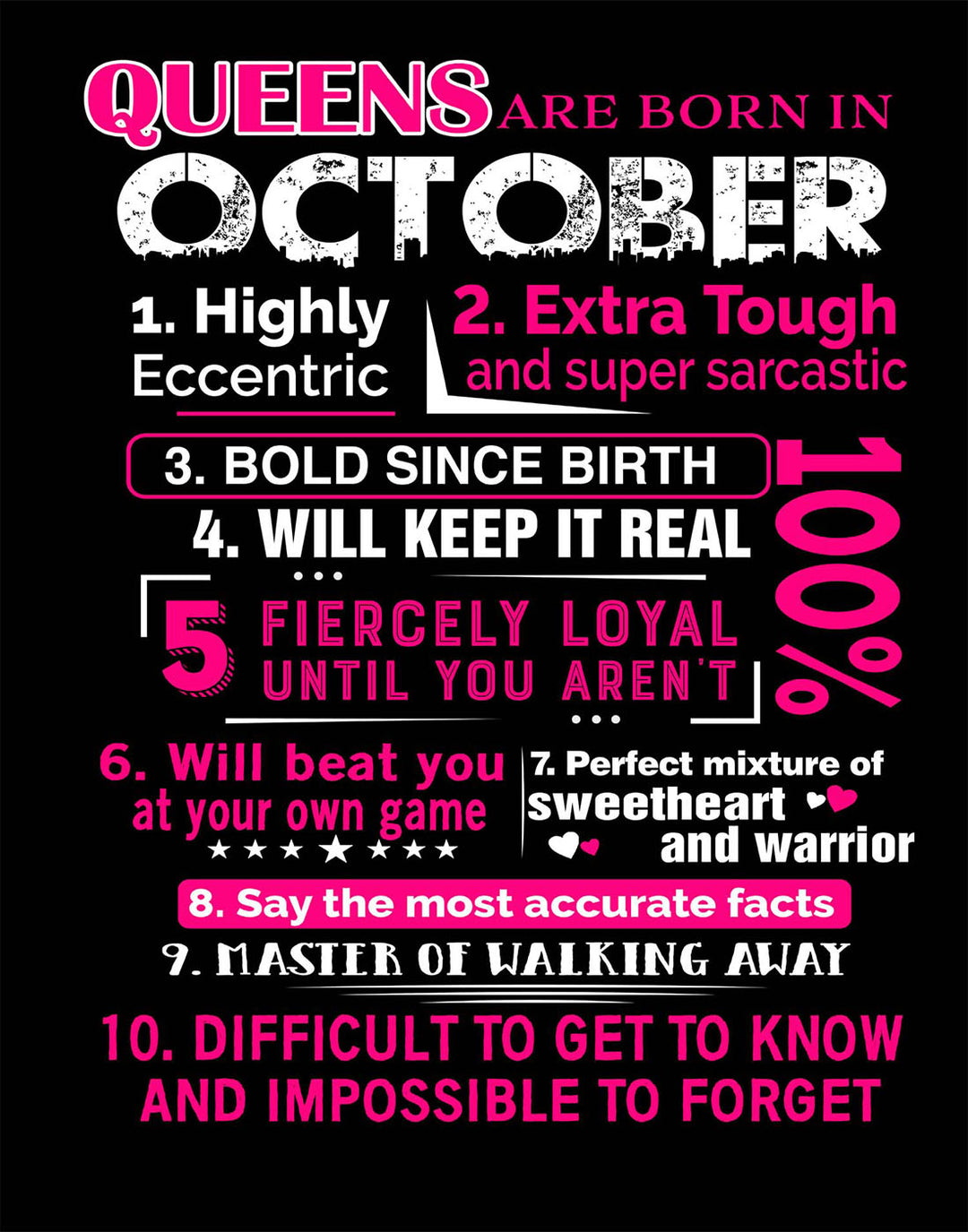 QUEENS ARE BORN IN OCTOBER - BELLA CANVAS