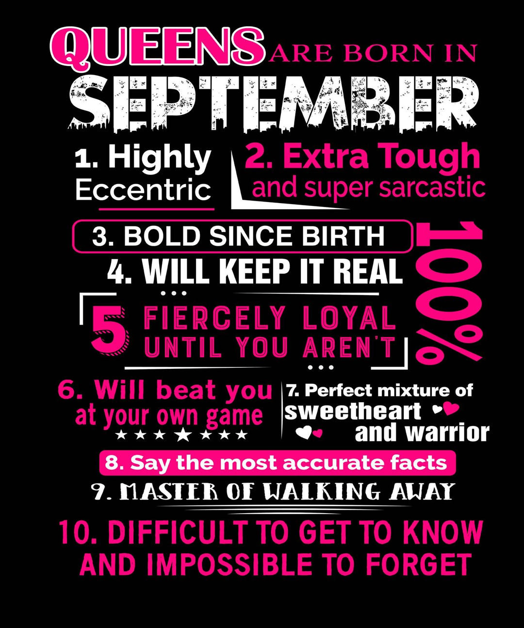 QUEENS ARE BORN IN SEPTEMBER - BELLA CANVAS