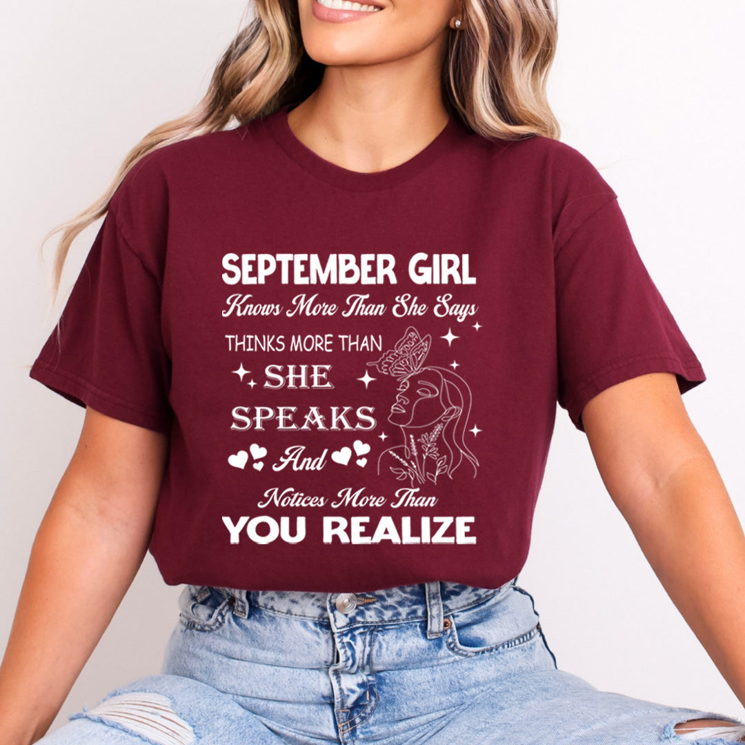 September Girl Notice More Than You Realize - Bella Canvas