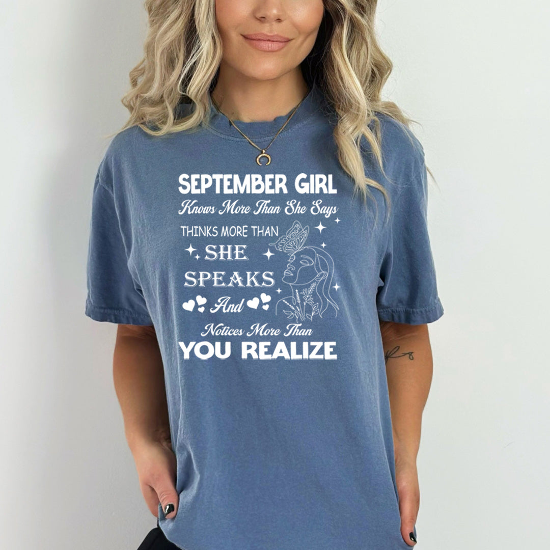 September Girl Notice More Than You Realize - Bella Canvas