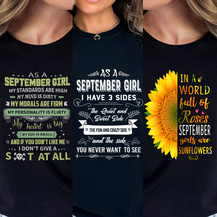 "Get Exclusive Discount On September Combo Pack Of 3 Shirts(Flat Shipping) For B'day Girls