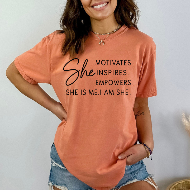 She Motivates Inspires - Bella Canvas