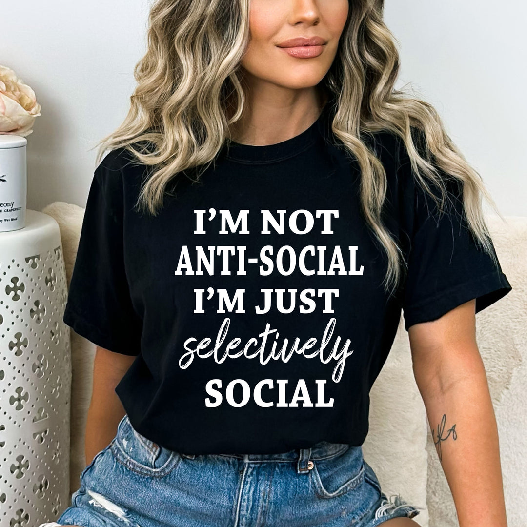 I'm Not Anti-Social - Bella canvas