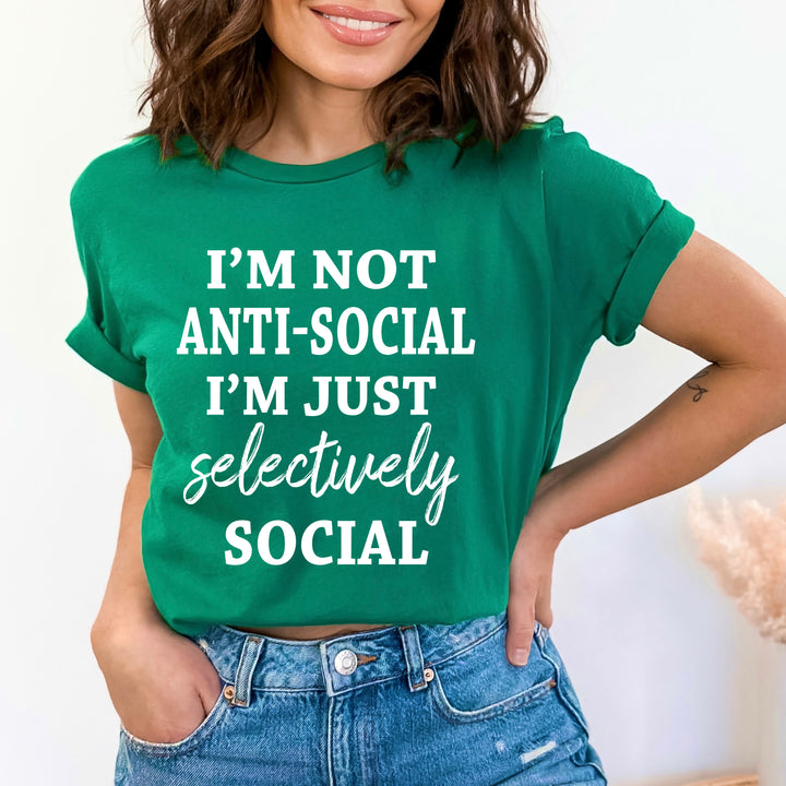 I'm Not Anti-Social - Bella canvas
