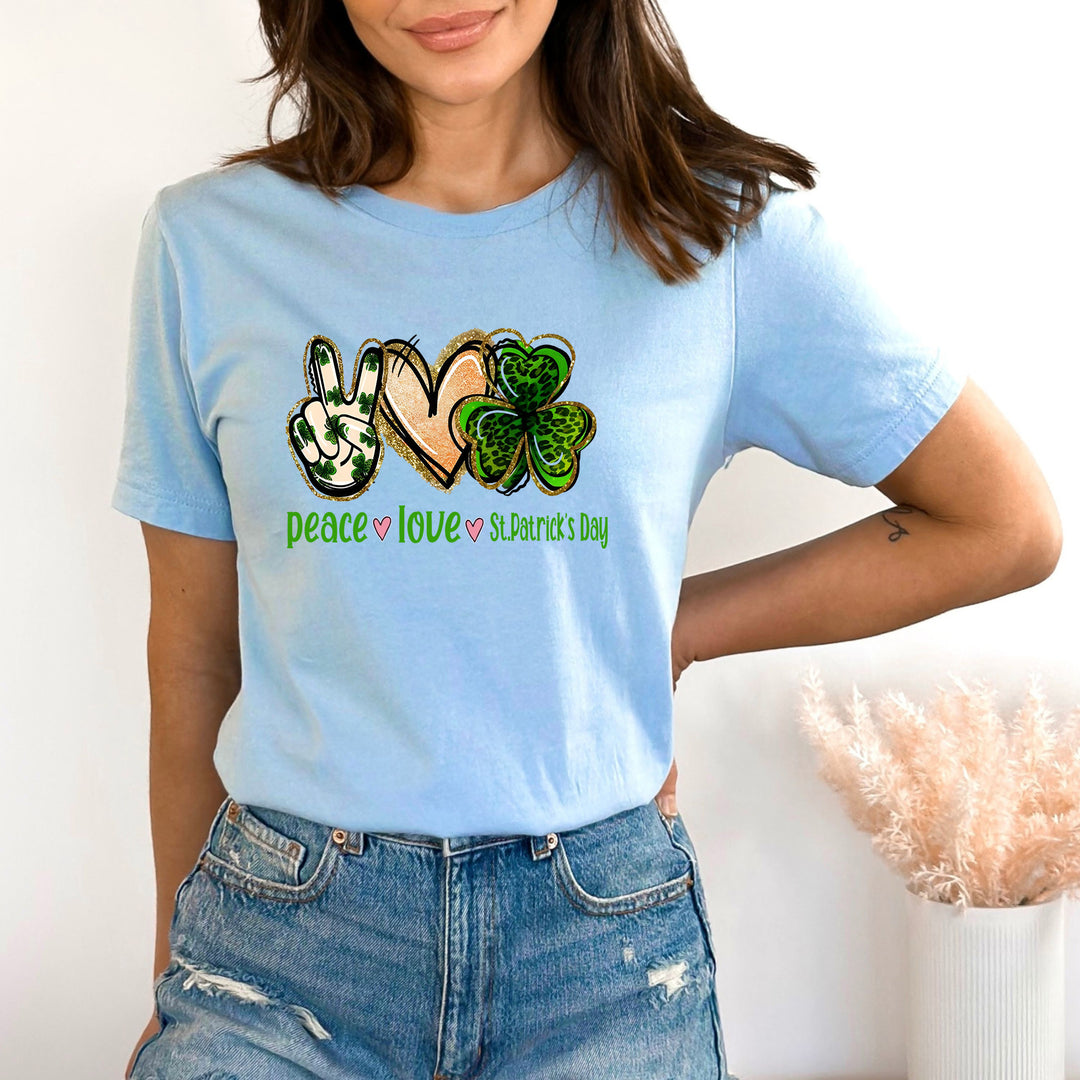 Peace Love St. Patrick Day - Bella canvas