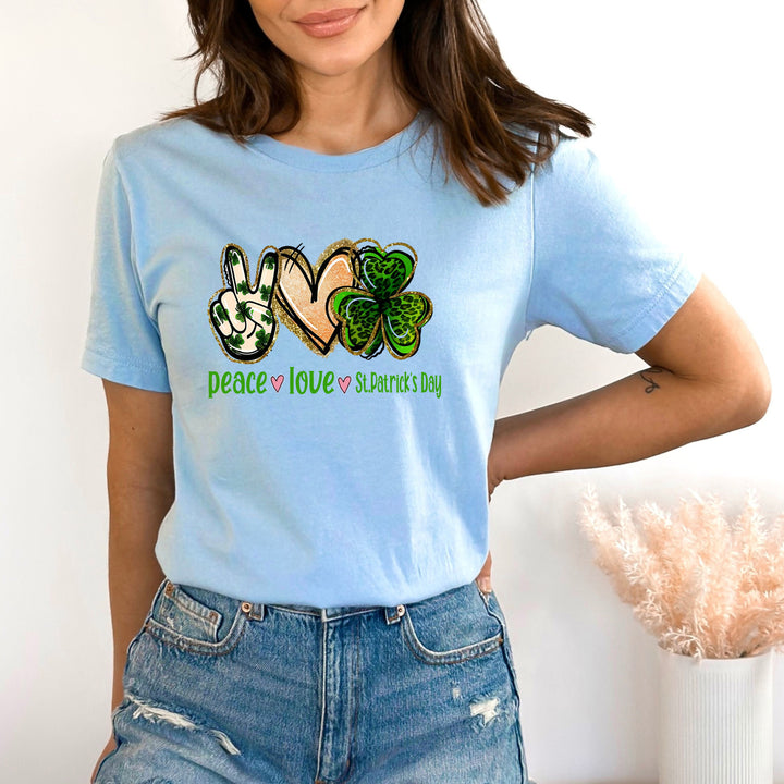 Peace Love St. Patrick Day - Bella canvas