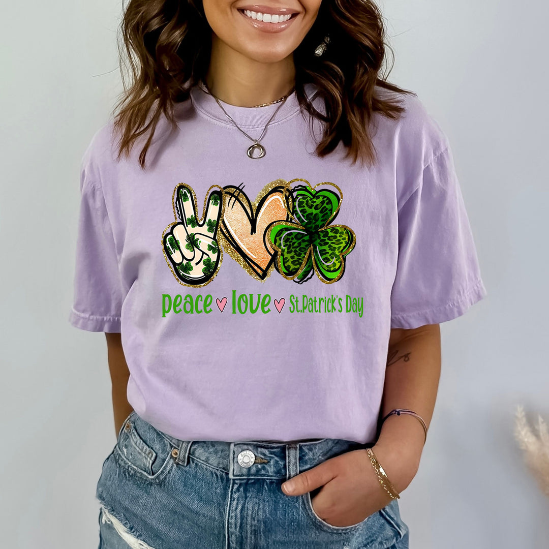Peace Love St. Patrick Day - Bella canvas