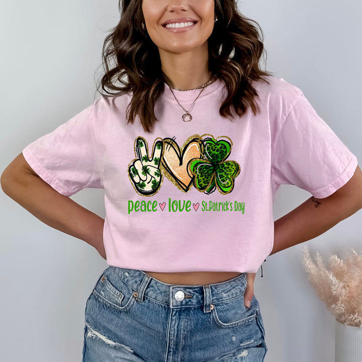 Peace Love St. Patrick Day - Bella canvas